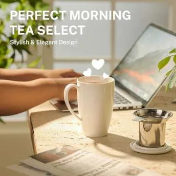 Sweese Tea Cup with Infuser - Quality Porcelain Tea Mug