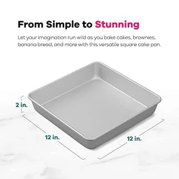 Wilton Aluminum Square Cake Pan for Perfect Baking