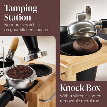 KitUp Espresso Knock Box and Tamp Station for Coffee Lovers