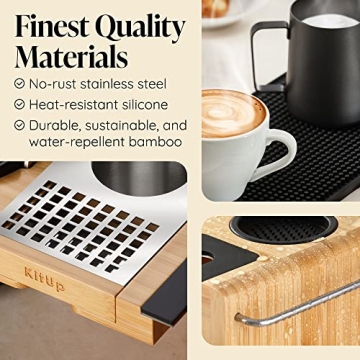 KitUp Espresso Knock Box and Tamp Station for Coffee Lovers