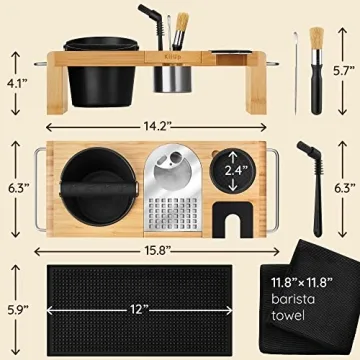 KitUp Espresso Knock Box and Tamp Station for Coffee Lovers