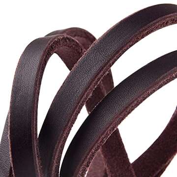 WOPOKY Leather Leash for Small to Medium Dogs - 6FT Lazy Walk