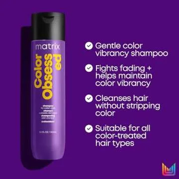Matrix Color Obsessed Antioxidant Shampoo | Enhances Hair Color, Protects Color Vibrancy & Prevents Fading | For Color Treated Hair | Cruelty Free | Salon Shampoo | Vegan