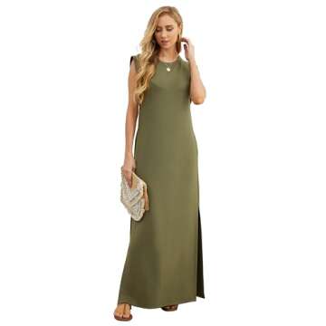 GRECERELLE Women's Summer Maxi Dress with Pockets