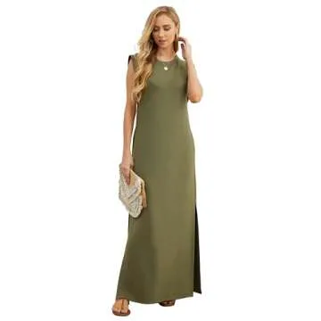 GRECERELLE Women's Summer Maxi Dress with Pockets