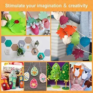 8 x 12 Inches Felt Sheets for Crafts, 40Pcs Felt Squares Felt Fabric Sheets, Assorted Colors Non Woven Felt Pack, 1mm Thick, Stiff Felt Paper for DIY Sewing Craft Patchwork Decoration