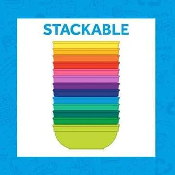 Re-Play Made in USA 20 Oz. Reusable Plastic Bowls, Set of 6 - Dishwasher and Microwave Safe Bowls for Snacks, Cereals, and Everyday Dining - Toddler Bowl Set 5.75" x 5.75" x 2.23", Sorbet