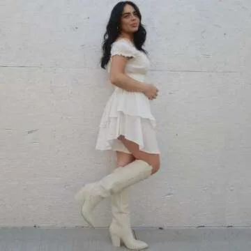 Stylish VOMIRA Knee High Cowboy Boots for Women