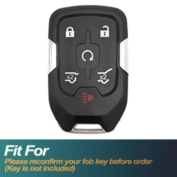 Stylish Key Fob Cover for Chevy GMC with Gold Trim