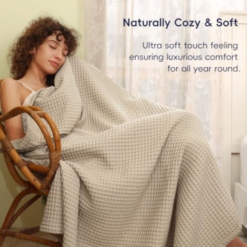 PHF Ultra Soft Waffle Weave Blanket for Cozy Comfort