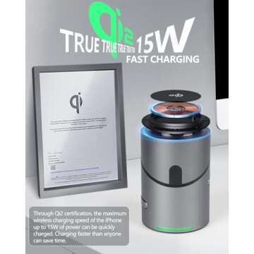 MOYiEAKAN 3 in 1 Auto Rotation Wireless Charging Station for Apple Devices, Mag-Safe Wireless Chargi...