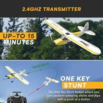 Top Race RC Plane - 4 Channel Remote Control Airplane for All