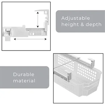 Smart Design Adjustable Pull Out Refrigerator Drawer