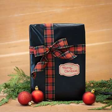 Christmas Gift Tags, 100 2” x 3” Custom Stickers for DIY Labeling (Kraft Brown)