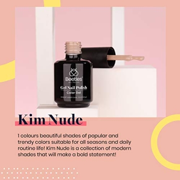 Beetles Kim Brown Nude Gel Nail Polish, 15ml for All Occasions