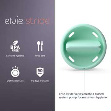 Elvie Stride Breast Pump Valves | 3 Pack | Leak Proof, Dishwasher Safe, Food Grade Silicone BPA Free | Breast Pumps and Breast Feeding Essentials