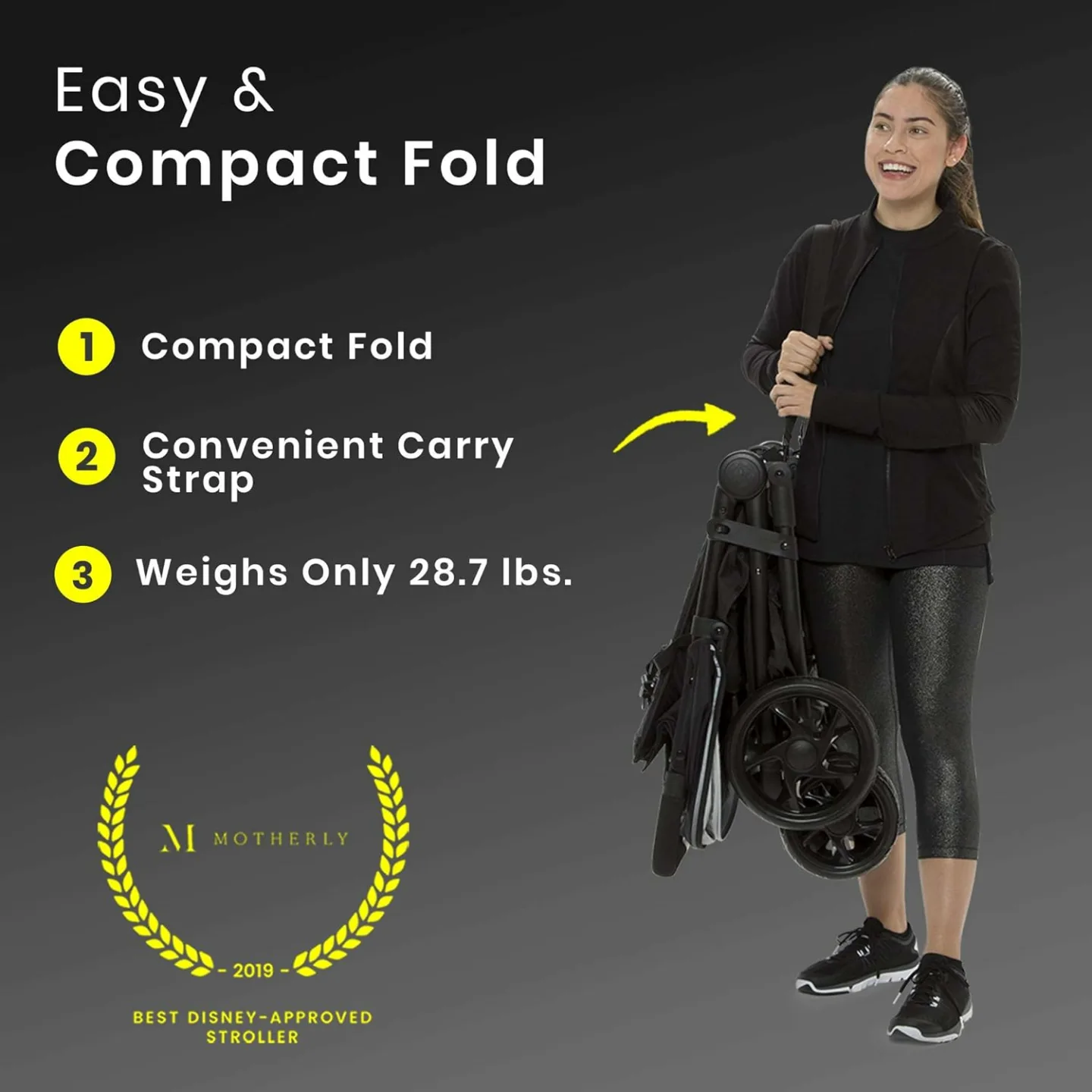 Jeep Destination Ultralight Side x Side Double Stroller, Midnight