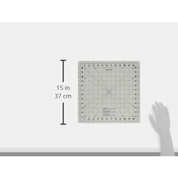 Fiskars Rotating Cutting Mat - 14" x 14" Grid to Cut Fabric Squares Easily - Perfect for Quilting, Sewing and Craft Projects - Self-Healing Mat - Gray