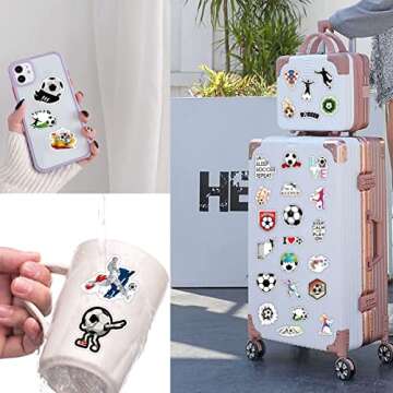 Unique 50PCS Soccer Stickers for Football Lovers