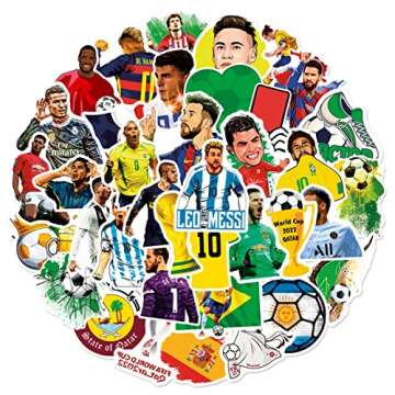 Unique 50PCS Soccer Stickers for Football Lovers