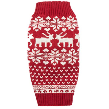 Lanyarco Red Christmas Dog Sweater - Cozy Holiday Wear for Dogs