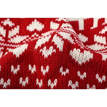 Lanyarco Red Christmas Dog Sweater for Festive Winter Style