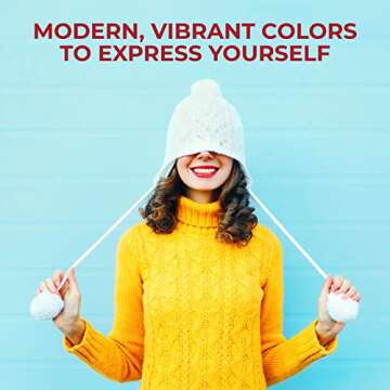 Mind My Thread 3.5oz Super Soft and Versatile Acrylic Yarn for Crocheting | Yarn for Knitting | 216 yds | Modern & Vibrant Color Selection (Vibrant Orange)