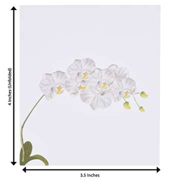 Gift Boutique 100 Pack White Orchid Floral Place Cards Flower Wedding Seating Name Card Table Settin...