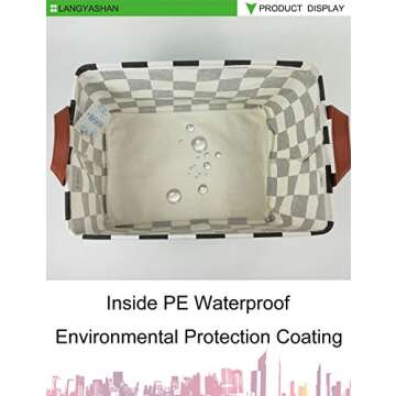 LANGYASHAN Rectangular Storage Bin Collapse Canvas Fabric Cartoon Storage Basket with Handles for Organizing Home Kitchen Boys and Girls Toys Office Closet Shelf Baskets (Rec-Racing flag)