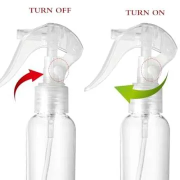 WLLHYF 2 Pack Small Spray Bottles 3.5oz/100ml Plastic Hair Spray Bottle Clear Empty Travel Bottle Fine Mist Reusable Liquid Container for Salons Essential Oils Water Squirt