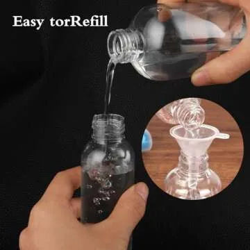 WLLHYF 2 Pack Small Spray Bottles 3.5oz/100ml Plastic Hair Spray Bottle Clear Empty Travel Bottle Fine Mist Reusable Liquid Container for Salons Essential Oils Water Squirt