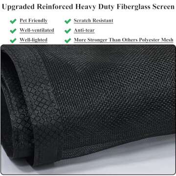 Mpmedo Magnetic Screen Door Upgraded Model Full Strip Magnets,Heavy Duty Mesh,Retractable Door Screen Magnetic Closure for Single Front Sliding Door