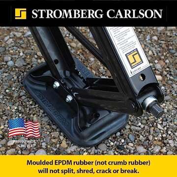 Stromberg Carlson 2-Pack Scissor Jack Shoe - Attached Jack Pads for RV - Durable EPDM Rubber Pads wi...