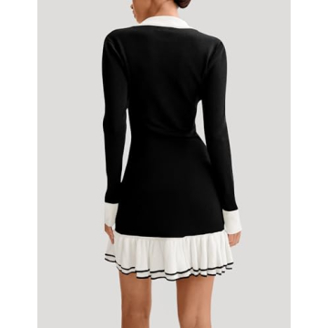 MIROL Women's Ruffle Mini Bodycon Dress: Fall Fashion Essential