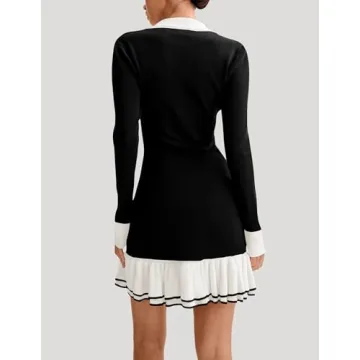 MIROL Women's Ruffle Mini Bodycon Dress: Fall Fashion Essential