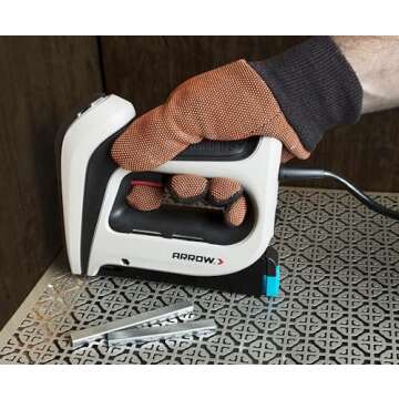 Arrow T50ACD Heavy Duty Corded Electric Staple Gun for Upholstery, Furniture, Office, Decorating, Fi...