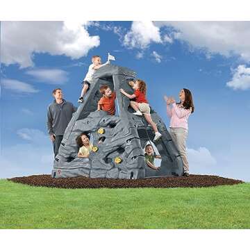 Step2 Skyward Summit for Kids, Climbing Wall Playset for Toddlers, Ages 4 –8 Years Old, Easy to Assemble Kids Outdoor Playground for Backyard