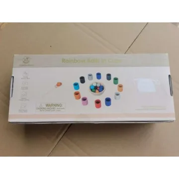 WOODENFUN Rainbow Balls Montessori Learning Toy for Toddlers