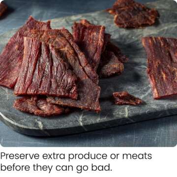 Chefman Food Dehydrator Machine, Touch Screen Electric Multi-Tier Preserver, Meat or Beef Jerky Maker, Fruit Leather, Vegetable Dryer w/ 6 Slide Out Drying Rack Trays & Transparent Door, Black