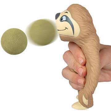 Hog Wild Sloth Ball Popper Toy - Fun Foam Launcher for Kids