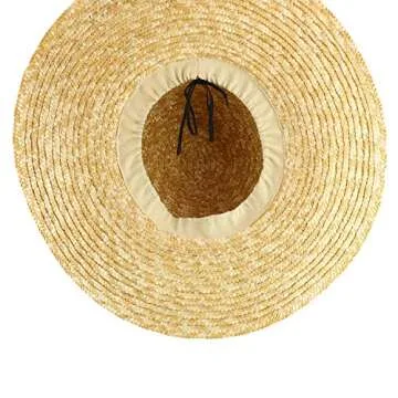 Stylish Women's Boater Straw Sun Hat for Summer Wear