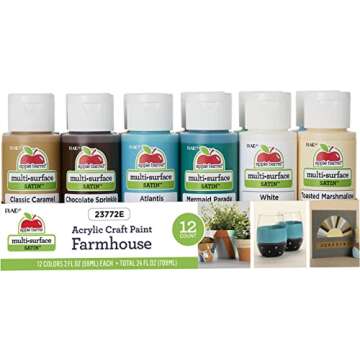 Apple Barrel Farmhouse Acrylic Paint Set - 12 Colors