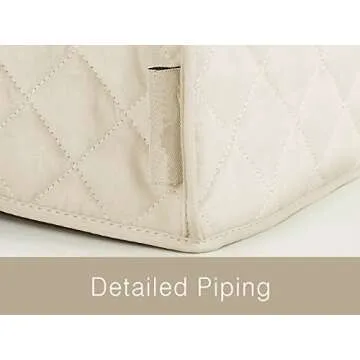 Kitchen Mixer Cover, Hanhan Stand Mixer Cover Organizer Bag Gadget Tool with Diamond Collection for Mixer to Keep Clean & Safe (Beige)