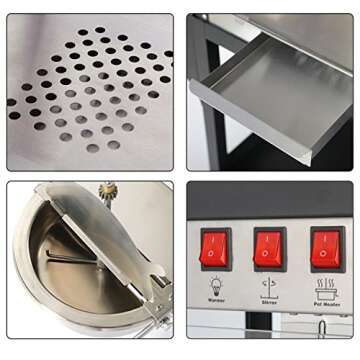 8 Ounce Vintage Popcorn Popper Machine with Cart