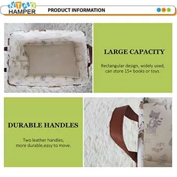 NTAOHAMPER Rectangular Storage Basket for Versatile Use
