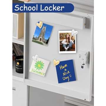 24PCS Gold Fridge Magnets Cute Small Heart Refrigerator Magnets, Silver Decorative Magnets for Whiteboard Cabinet Locker, Aesthetic Fun Magnets for Classroom Home Kitchen Office