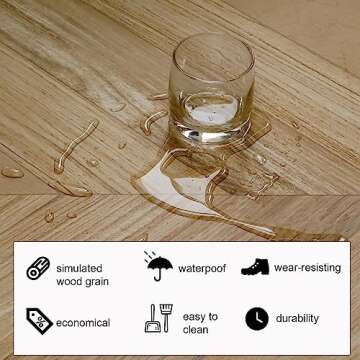 Oxdigi Peel and Stick Herringbone Vinyl Flooring Roll 23"x 118"/19 Sq.Ft, Self Adhesive Vinyl Floor Tiles Wood Plank Flooring Waterproof Wear-Resistant for Any Room, DIY Floor Coverings, Nature Wood