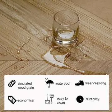 Oxdigi Peel and Stick Herringbone Vinyl Flooring Roll 23"x 118"/19 Sq.Ft, Self Adhesive Vinyl Floor Tiles Wood Plank Flooring Waterproof Wear-Resistant for Any Room, DIY Floor Coverings, Nature Wood