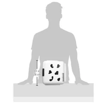 Stylish Cow Print 4L Mini Fridge for Skincare & Snacks