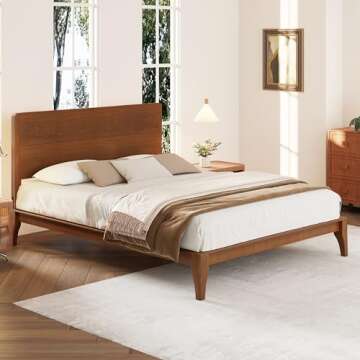 Merax King Size Bamboo Bed Frame - Easy Assembly & Stylish